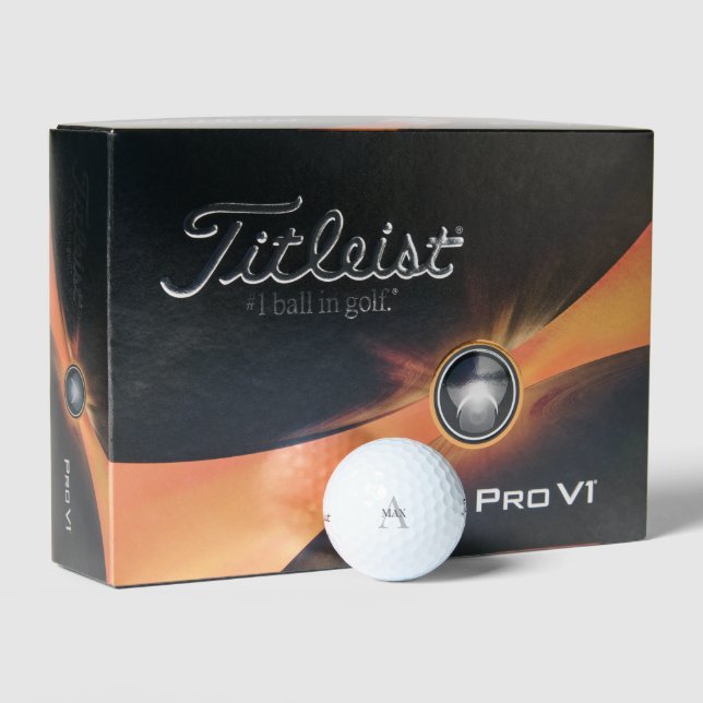 Personalisierte Titleist Pro V1, grau und schwarz Golfball (Äußeres Gebäude)