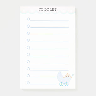 Personalisierte To-Do-Liste & Babywagen Post-it No Klebezettel