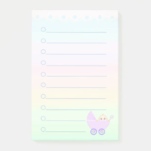Personalisierte To-Do-Liste & Babywagen-Post-it Nr Post-it Klebezettel