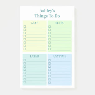 Personalisierte To-Do-Liste macht Spaß Post-it Klebezettel