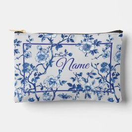 Personalisierte Toilettenbeutel - Blaue Blume Zubehörtasche