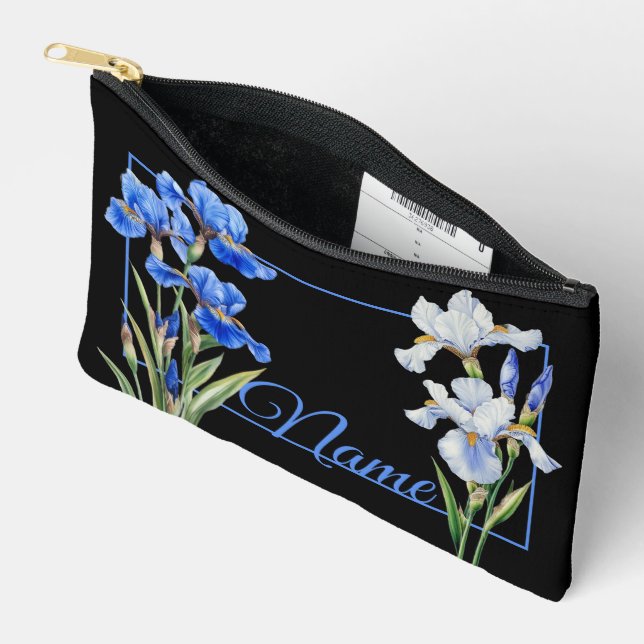 Personalisierte Toilettenbeutel - Blue Lotus Zubehörtasche (Offen)