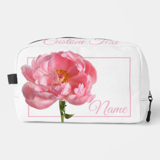 Personalisierte Toilettenbeutel - Pink Peony Waschbeutel