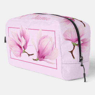 Personalisierte Toilettenbeutel - Rosa Magnolia Waschbeutel