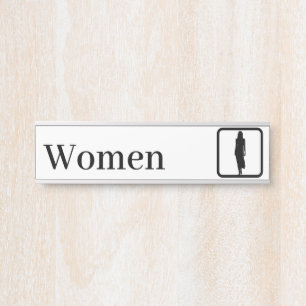 Personalisierte Toilettenschilder für Frauen Türschild