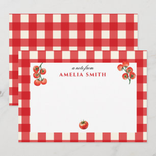 Personalisierte Tomaten-Notizkarte im italienische Mitteilungskarte