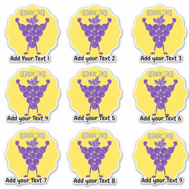 Personalisierte Top Job Fun Lehrer Belohnung Stick Aufkleber (Vorderseite)