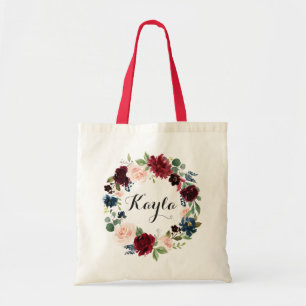 Personalisierte Tote Tasche. Blumenbeutel. Bridesm Tragetasche