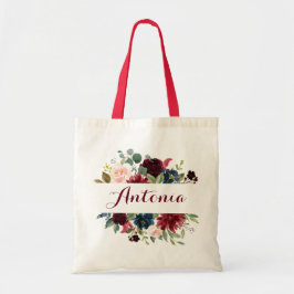 Personalisierte Tote Tasche. Blumenbeutel. Bridesm Tragetasche