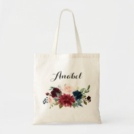 Personalisierte Tote Tasche. Blumenbeutel. Bridesm Tragetasche