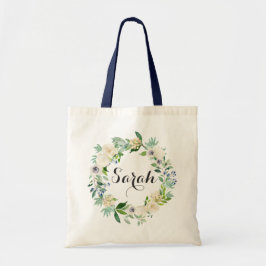 Personalisierte Tote Tasche. Blumenbeutel. Bridesm Tragetasche
