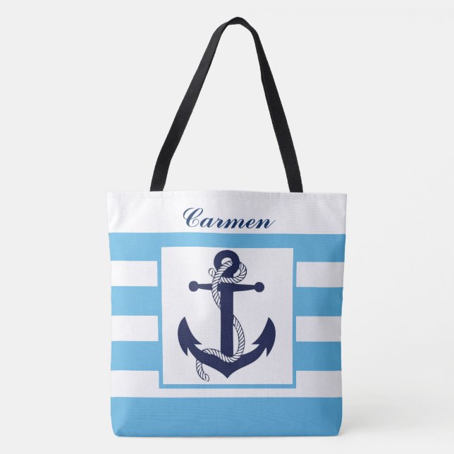 Personalisierte Tote Tasche - zum Strand! (Vorderseite)
