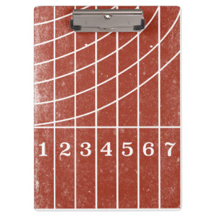 Personalisierte Track Coach-Zwischenablage Klemmbrett