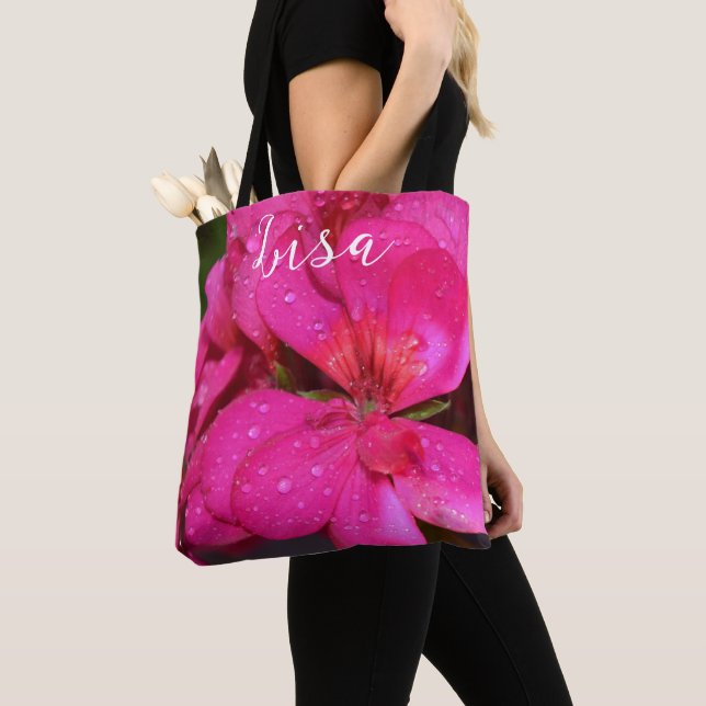 Personalisierte Tragetaschen - Rosa Geranium (Von Nahem)