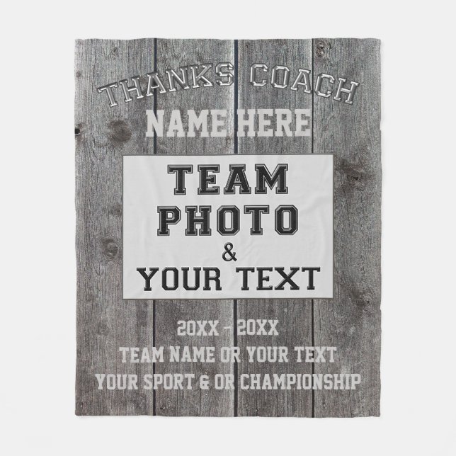 Personalisierte Trainer-Geschenke für Männer, FOTO Fleecedecke (Vorderseite)