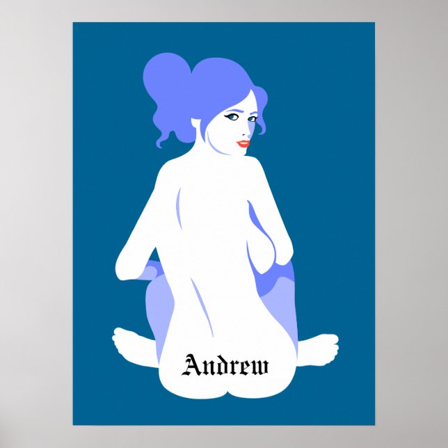 Personalisierte Tramp-Briefmarke Männerplakat Poster (Vorne)