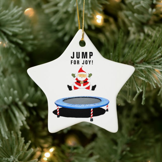 personalisierte Trampolin Keramik Ornament (Baum)