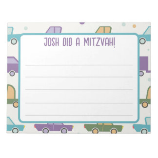 Personalisierte Transportmitzvah-Hinweise Notizblock