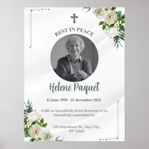 Personalisierte Trauerbildtafel – Erinnerungsstück Poster