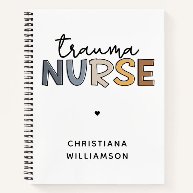 Personalisierte Trauma Nurse Trauma Pflegegeschenk Notizbuch (Vorderseite)