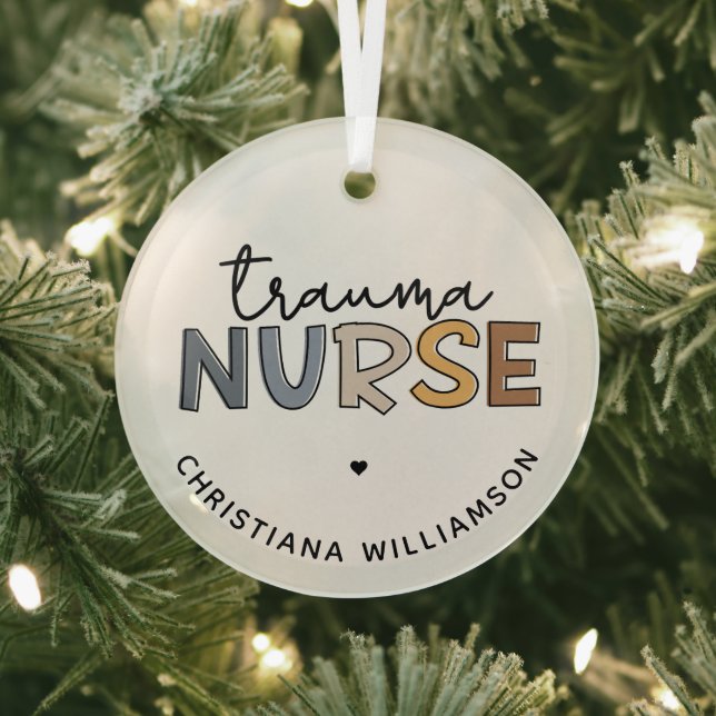 Personalisierte Trauma Nurse Trauma Pflegegeschenk Ornament Aus Glas (InSitu)