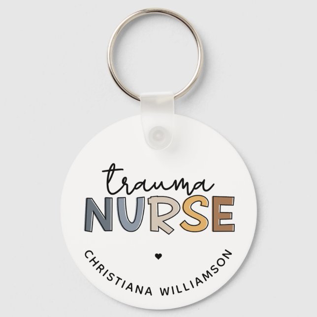 Personalisierte Trauma Nurse Trauma Pflegegeschenk Schlüsselanhänger (Vorderseite)