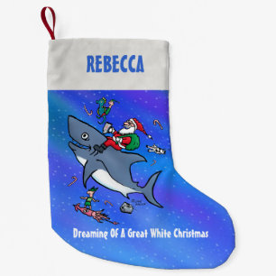 Personalisierte Träume großer weißer Weihnachten Kleiner Weihnachtsstrumpf