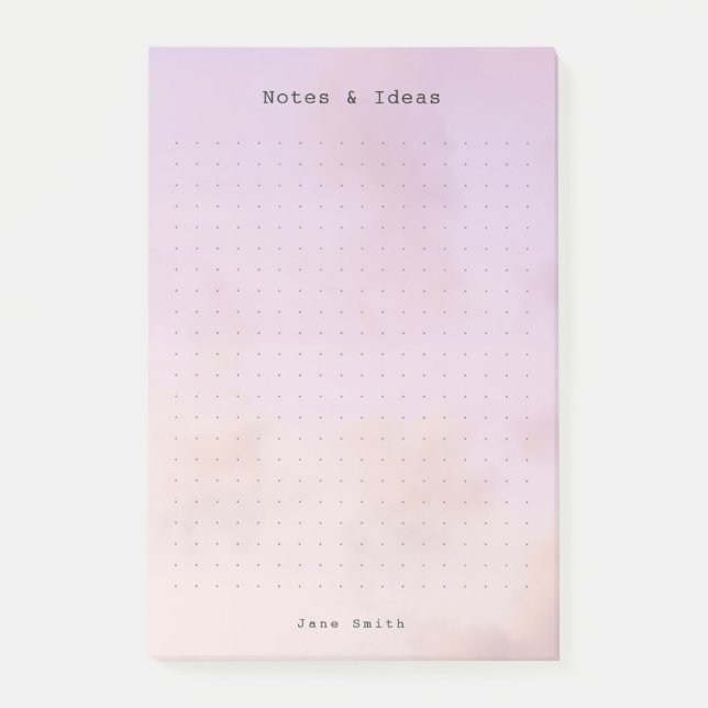 Personalisierte träumerische Wolken, Pastell-Ästhe Post-it Klebezettel (Vorderseite)