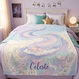 Personalisierte traumhafte Pastell-Himmel-Decke Fleecedecke