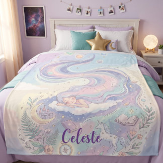 Personalisierte traumhafte Pastell-Himmel-Decke  Fleecedecke