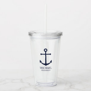 Personalisierte Trauzeuge der Nautischen Marine Acryltrinkbecher