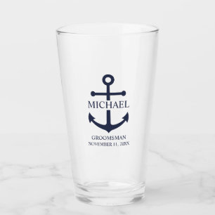 Personalisierte Trauzeuge der Nautischen Marine Glas