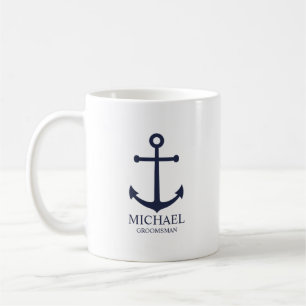 Personalisierte Trauzeuge der Nautischen Marine Kaffeetasse