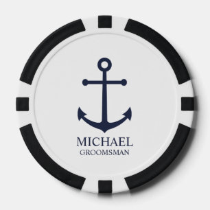 Personalisierte Trauzeuge der Nautischen Marine Pokerchips