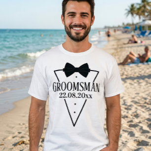 Personalisierte Trauzeuge-Junggesellenabschied-Dat T-Shirt