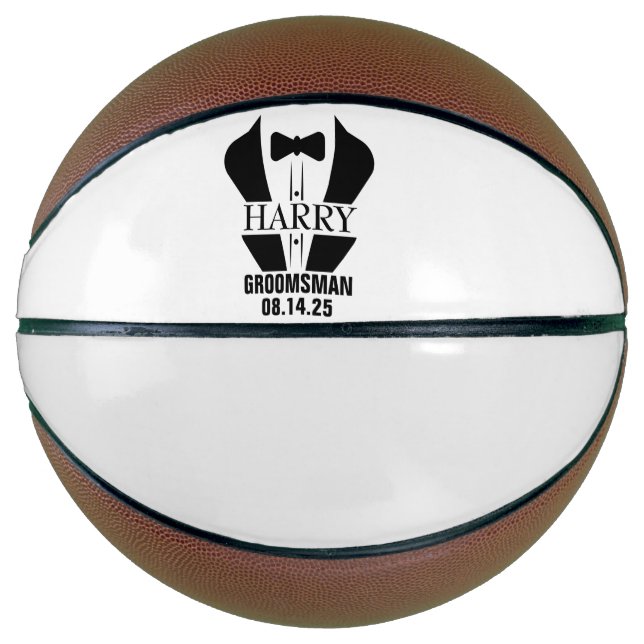 Personalisierte Trauzeugen Geschenke Basketball (Vorderseite)