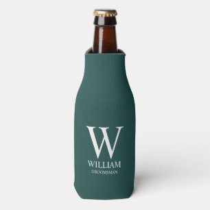 Personalisierte Trauzeugen-Monogramm & Name Flaschenkühler