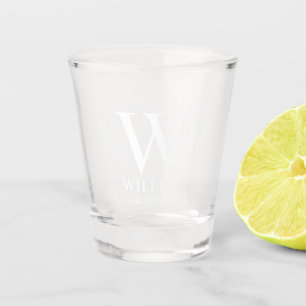 Personalisierte Trauzeugen-Monogramm & Name Schnapsglas