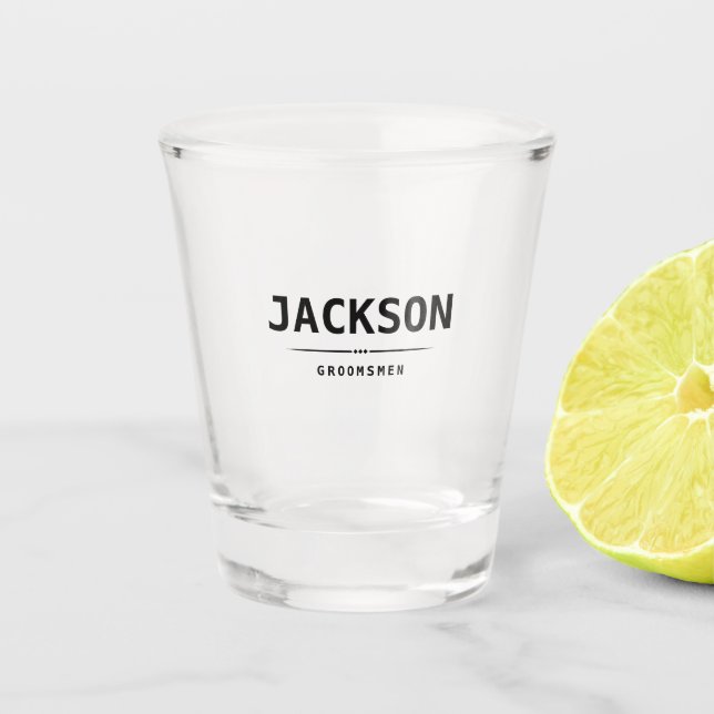 Personalisierte Trauzeugen Schnapsglas (Vorderseite)