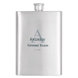 personalisierte Trauzeugen von einfachen Monogramm Flachmann