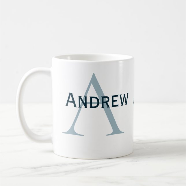 personalisierte Trauzeugen von einfachen Monogramm Kaffeetasse (Links)