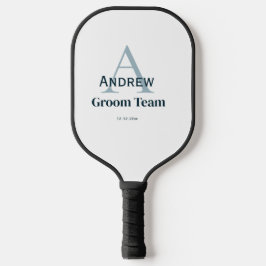 personalisierte Trauzeugen von einfachen Monogramm Pickleball Schläger