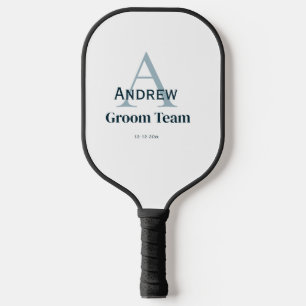personalisierte Trauzeugen von einfachen Monogramm Pickleball Schläger
