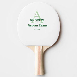 personalisierte Trauzeugen von einfachen Monogramm Tischtennis Schläger