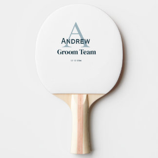 personalisierte Trauzeugen von einfachen Monogramm Tischtennis Schläger