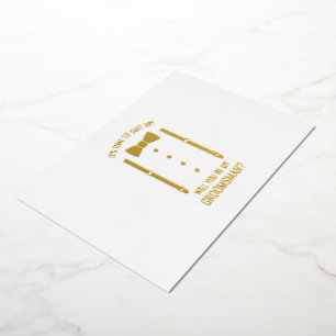 Personalisierte Trauzeugin-Einladung mit goldenem Folieneinladung
