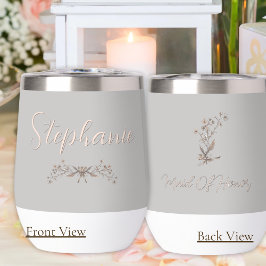 Personalisierte Trauzeugin Elegantes Script Silver