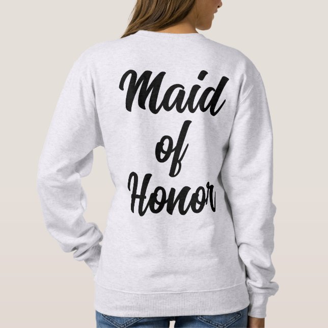 Personalisierte Trauzeugin Geschenk Bridesmaid Cus Sweatshirt (Rückseite)