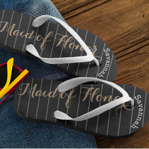 Personalisierte Trauzeugin, Gold oder Farbe Flip Flops