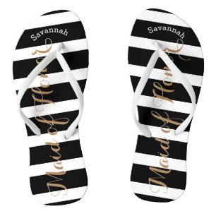Personalisierte Trauzeugin oder Farbe Flip Flops